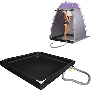 Portable Shower Pan, Foldable Camping Shower Base for Outdoor, Beach, Shower Tent, Grass, Indoor 39 * 39in（Tent Not Include