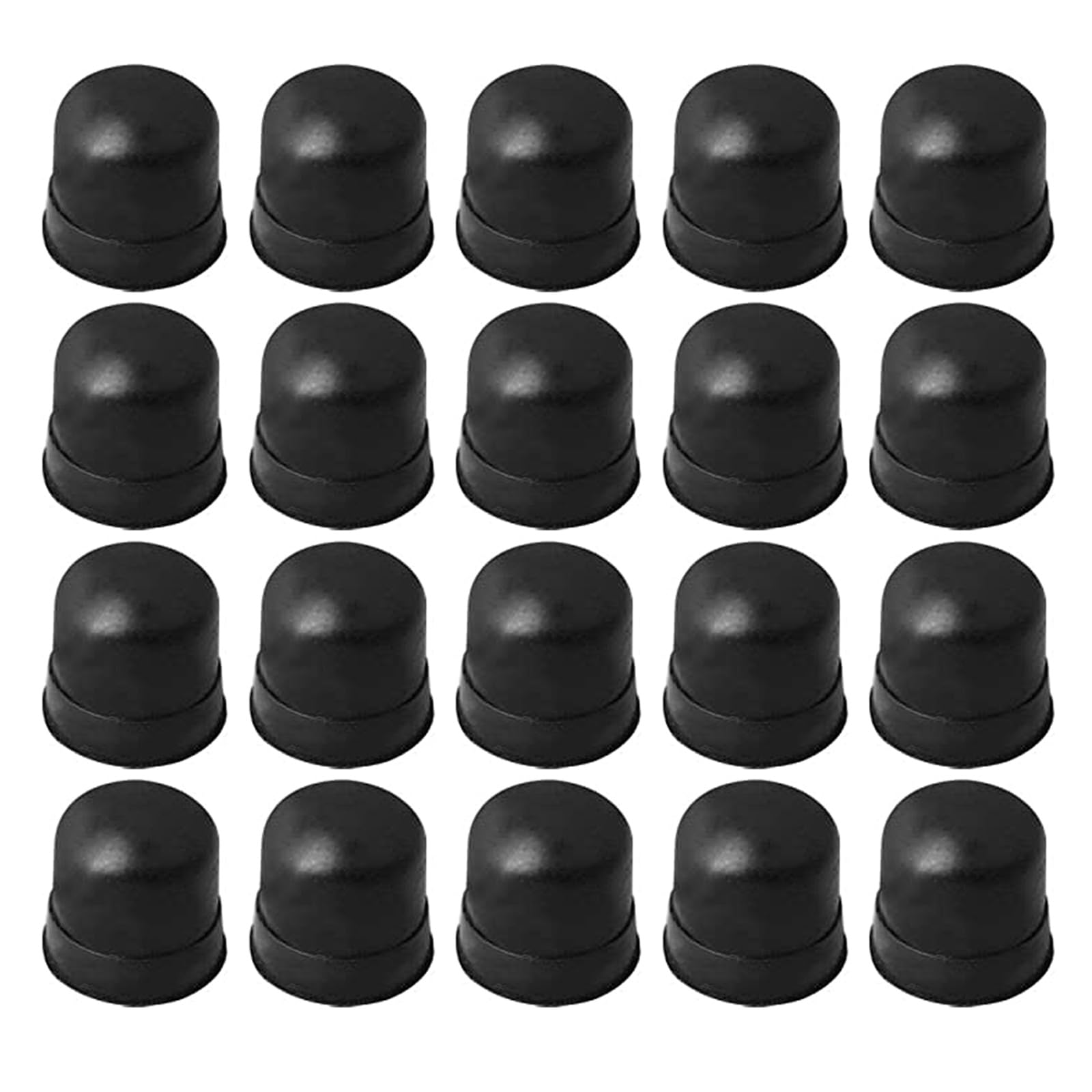 YHAILI 20Pcs Trombone Slide Silicone Protectors Black Trombone Slide Silicone End Tip Bumper Trombone Repair Accessory