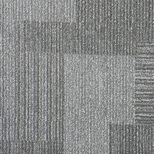 Chichome Faux Carpet Peel And Stick Floor Tile 12X12 Inch Self Adhesive Removable Vinyl Flooring Tiles Waterproof Grey Floor Tile Stickers For Bathroom Kitchen Bedroom Living Room #TOP18