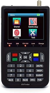 Satellite Finder Signal Meter V9 Finder Digital Satellite Finder 3.5 Inch LCD Satellite Finder Digital Satellite Signal Finder Meter Satellite Meter Satfinder