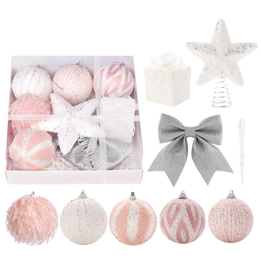 CTRLZS Pink Christmas Ornaments Set As Shown Plastic -Set for Christmas Tree,Christmas -Star