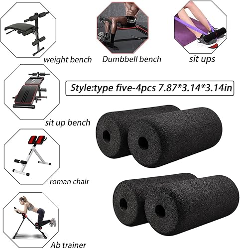 Miniatura 5 de Rodillos de espuma para pies (7.87 x 3.14 x 3.14 pulgadas) para máquina de ejercicios, mesa de inversión, banco de entrenamiento, piezas de repuesto
