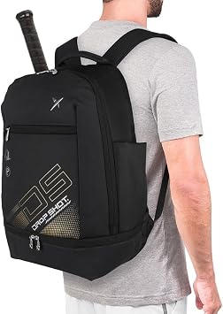 Drop Shot Unisex Padel Backpack Bentor LIMA - Holds padel rackets or tennis rackets - Unisex - by Pablo Lima - with Insulated Pocket and Separate Shoe Compartment