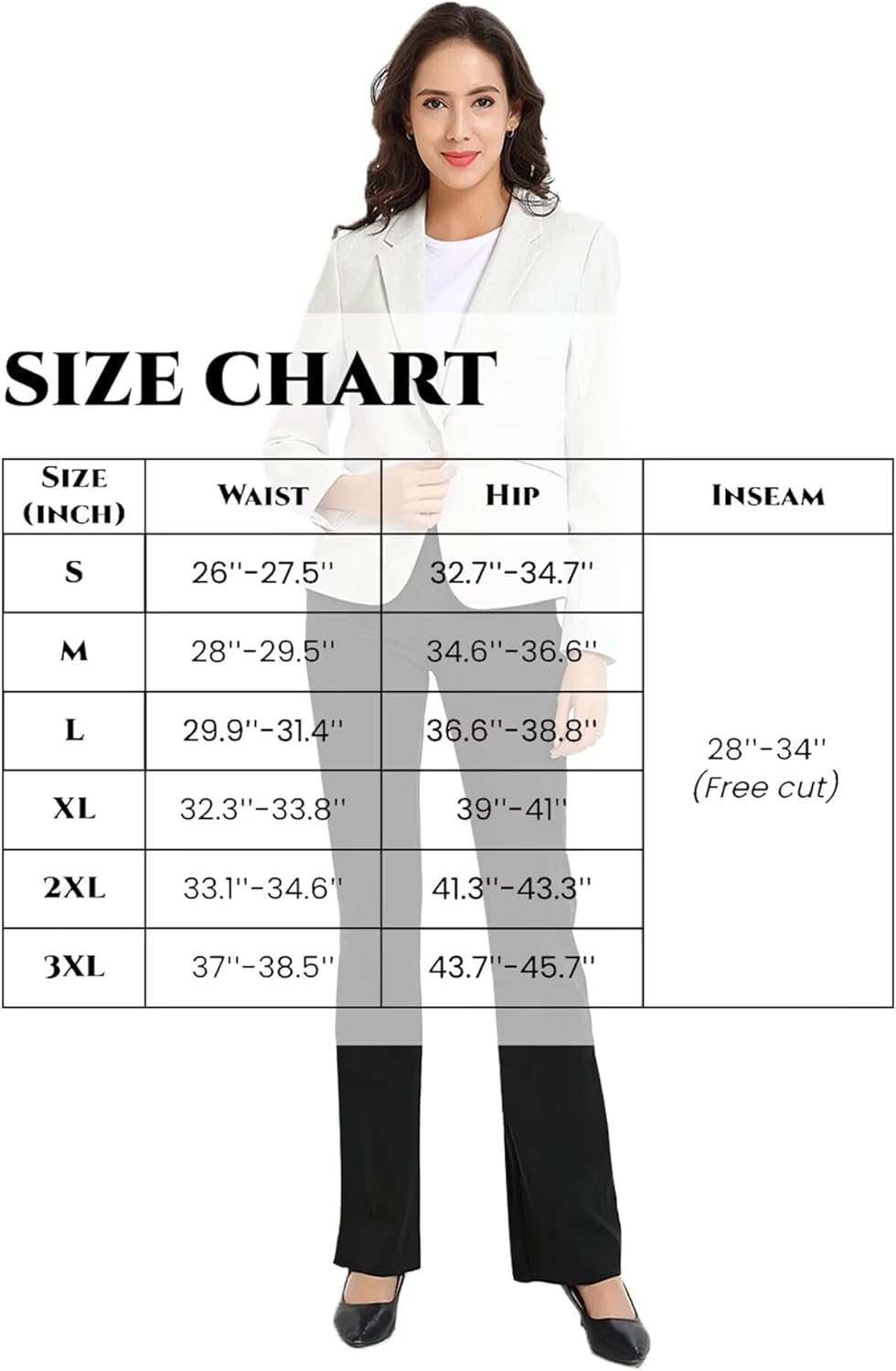 Safort 31" 34" Women Bootcut Yoga Tall Dress Pants Flare Long Trousers Work Stretchy Business Casual Slacks Pockets - Image 7