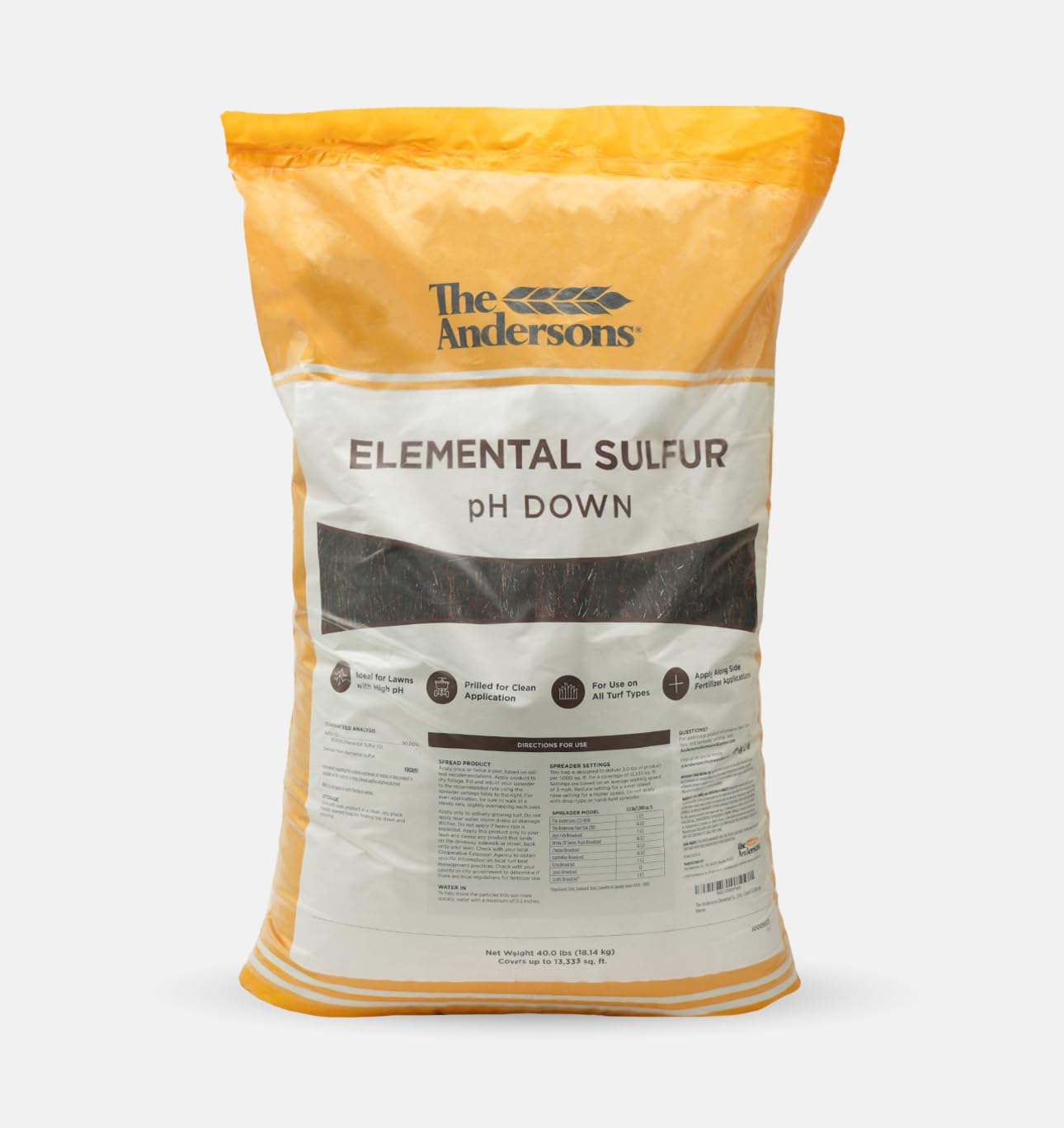 The Andersons Elemental Sulfur pH Down - 40 lbs. Covers 13,300 sqft.