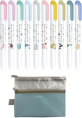 Zebra Mild liner rotulador Animal 10 colores con un bono extra (importación de Japón)