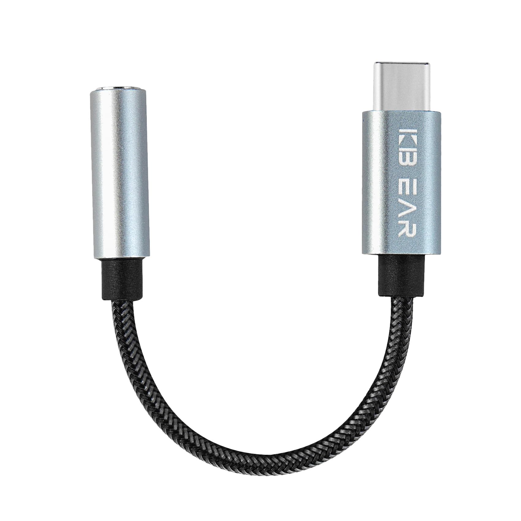 KBEAR KW4 Adapter USB-C na Jack 3,5 mm z Układem DAC CX31993, Aux na USB-C, 13 cm, Adapter Słuchawkowy HiFi do iPhone 16/15, iPad Pro/iPad Air, MacBook, Samsung Galaxy