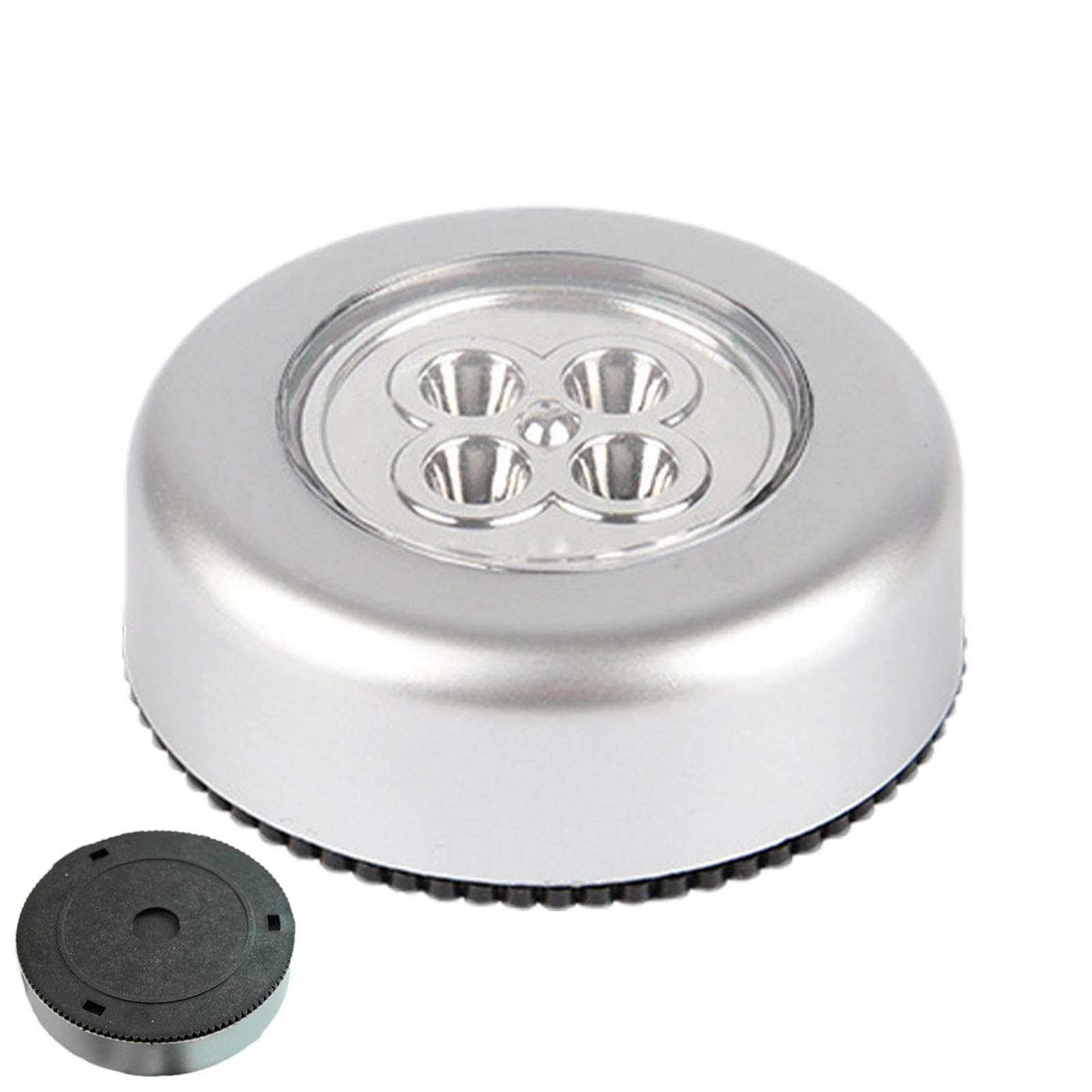 Sticky Button Lights - Push Button Lights | LED Night Light Washers | Wireless Under Cabinet Lights | Stick On Battery Operated Push Lights for Cupboard, Countertop, Kitchen Cabinet