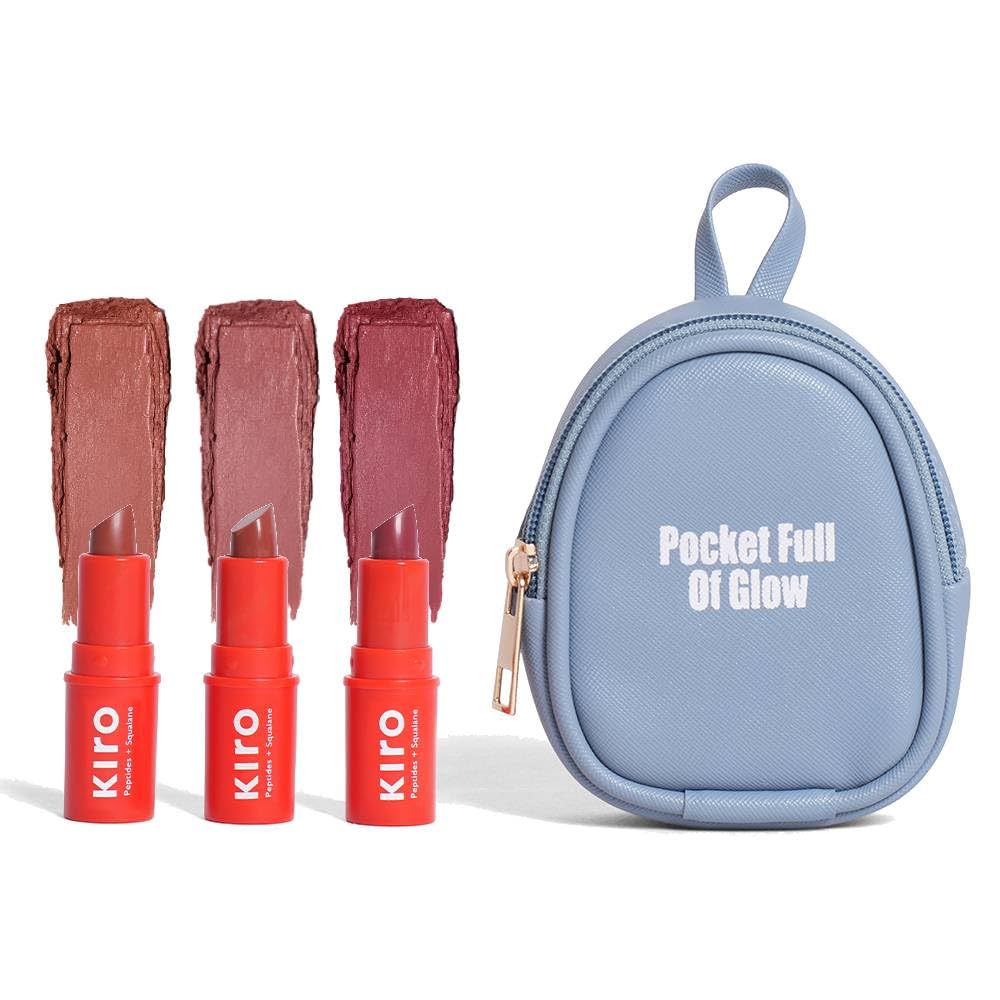 Kiro Slickstick Mini Lipstick Gift Set (3x1.2g) with Pouch – Mauve Macaroon, Nutty Nougat & Velvet Nude | Vegan, Long-Wear, Non-Drying Matte | Travel Friendly & Skincare Infused-image-28