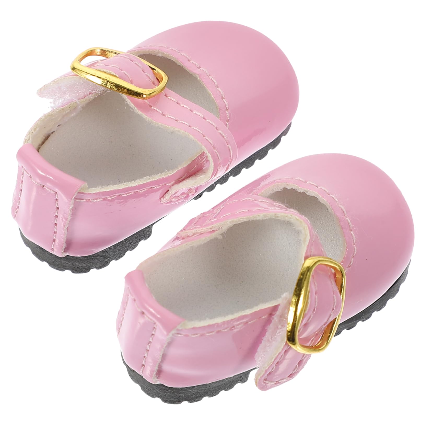 1 Par De Botas De Muñeca En Miniatura De PU Rosa – Accesorios Para Muñecas De 18 Pulgadas, Zapatos Decorativos Para Juego Simbólico