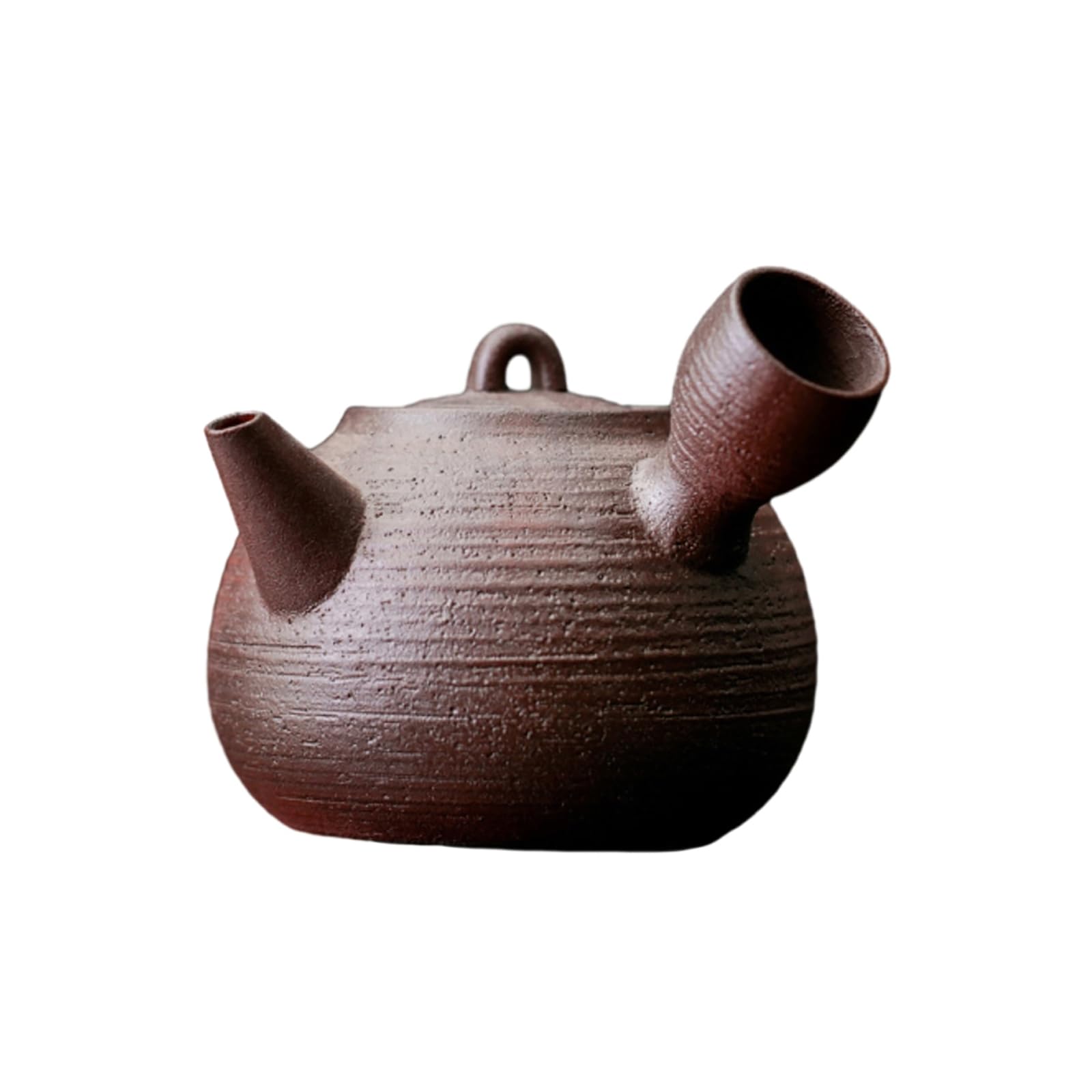 Pot rétro en poterie grossière pour salon et table basse bohème