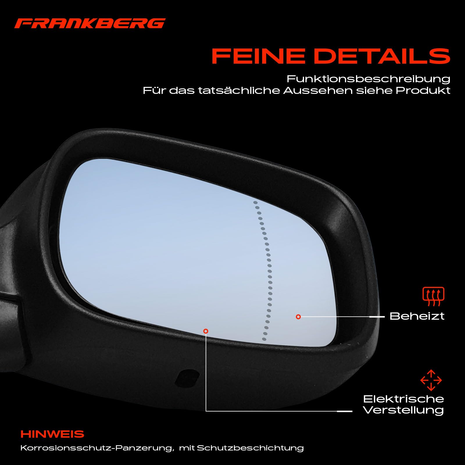 Frankberg Specchietto retrovisore esterno elettrico lato destro