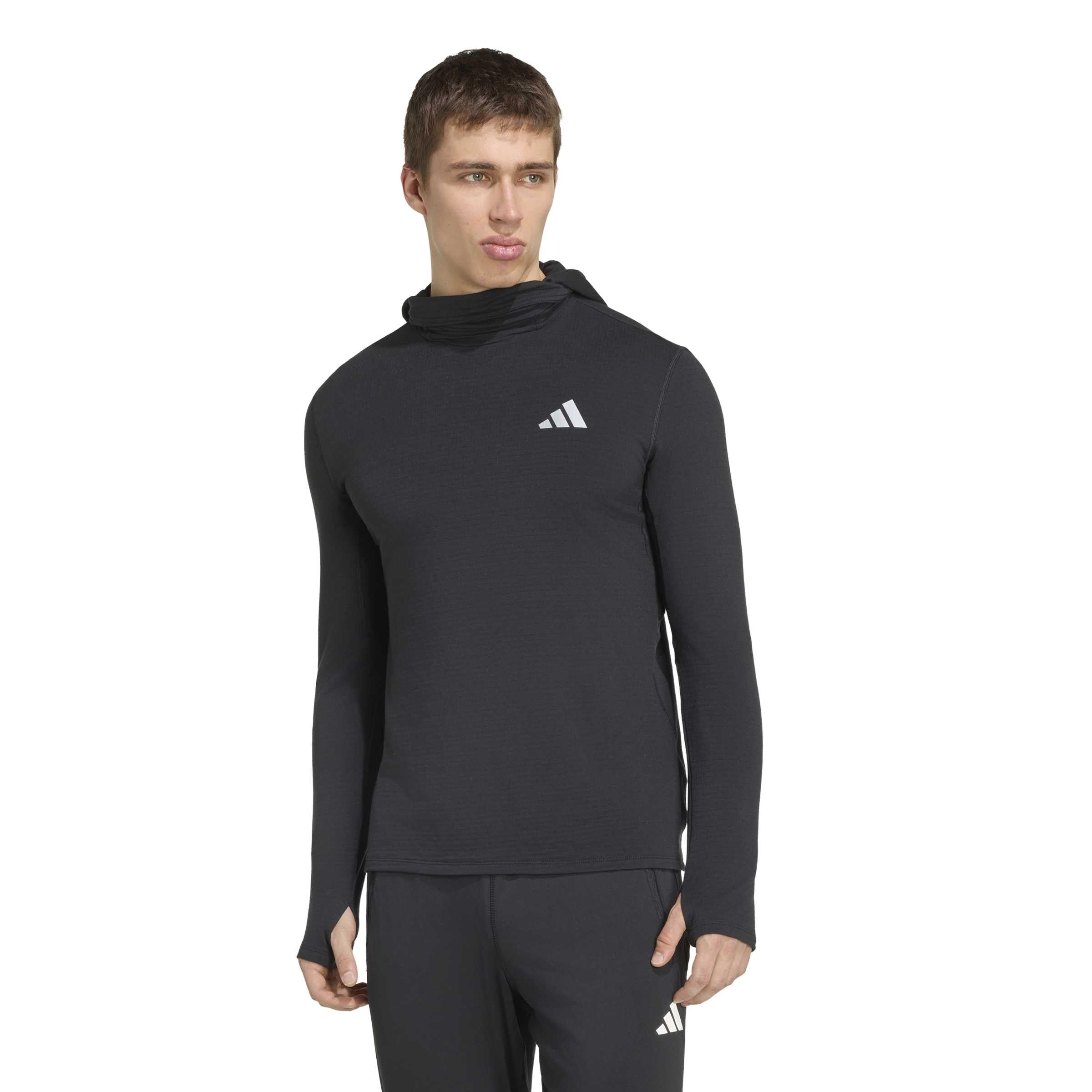 adidas Mezczyzni Adi365 Running Essentials Winterized Long Sleeve Sweatshirt, black, L