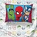 Marvel Super Hero Adventures Double Team 4 Piece Twin Bed Set - Includes Reversible Comforter & Sheet Set Bedding Features Avengers - Super Soft Fade Resistant Microfiber - (Official Marvel Product)