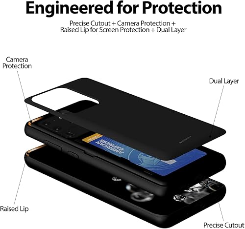 Miniatura 30 de GOOSPERY Parachoques magnético para puerta compatible con Galaxy S23, tarjetero tipo cartera, cierre automático, protección de doble capa resistente