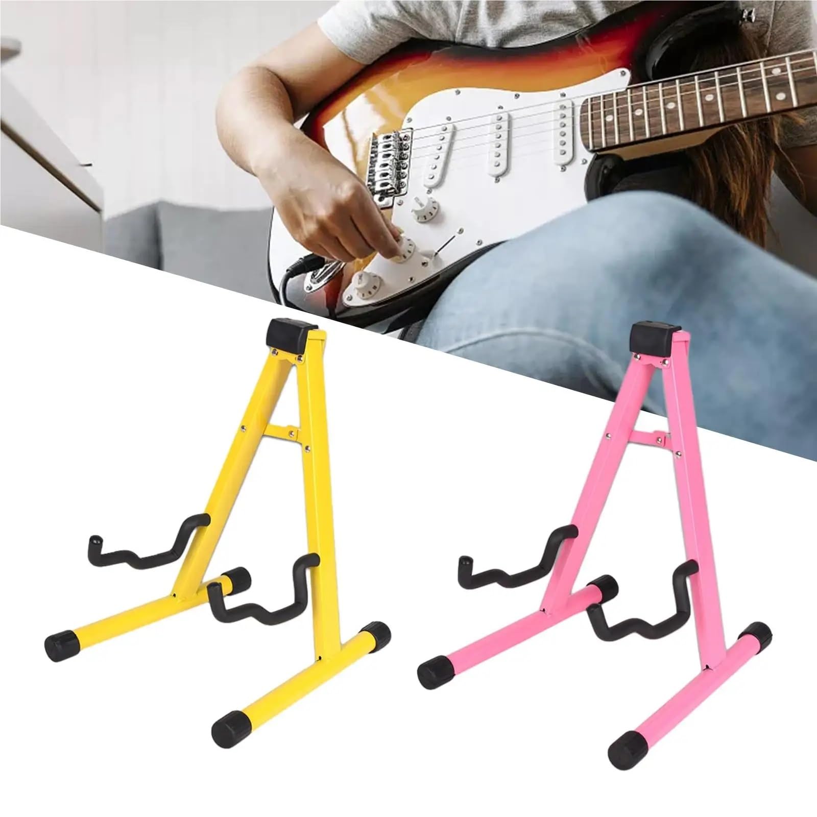 Gitarrenständer Gitarrenständer Professioneller E-Gitarrenständer for E-Gitarre(Pink)