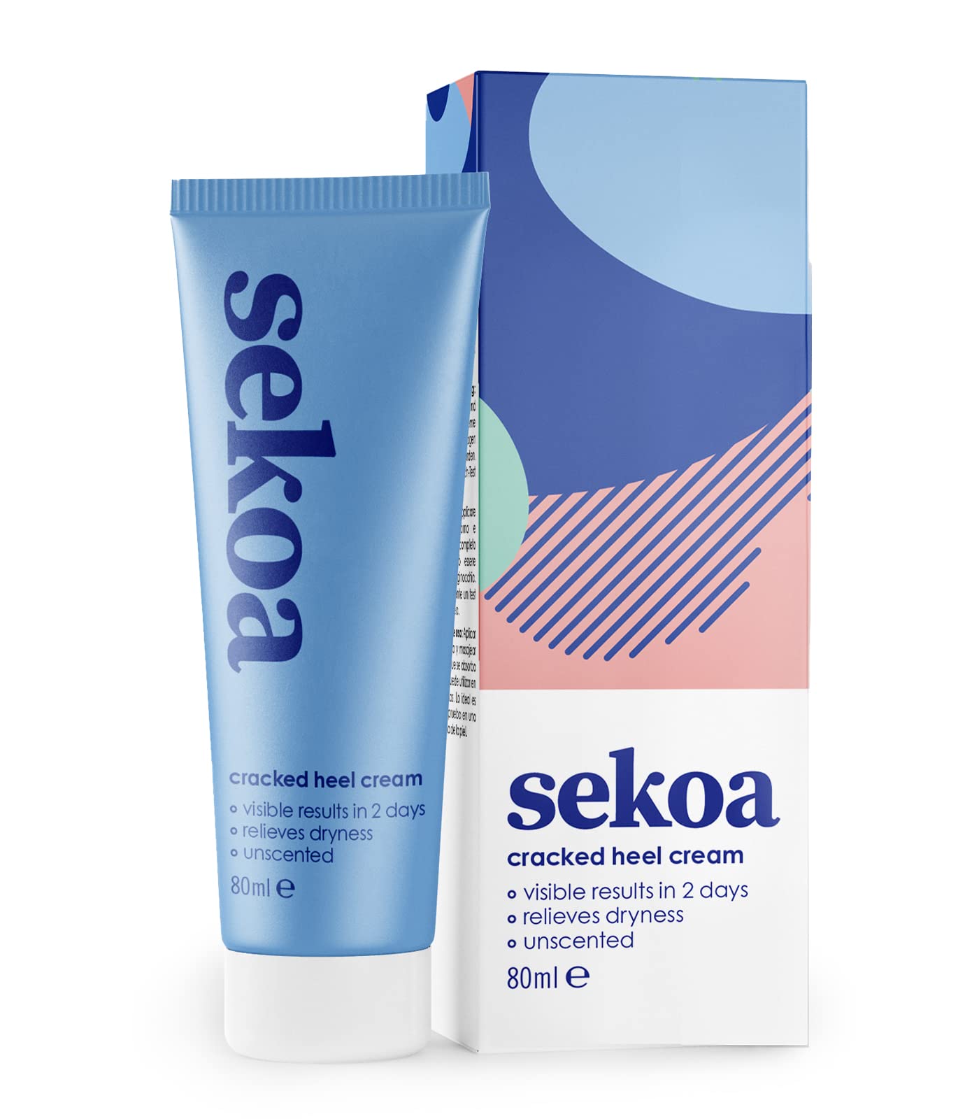 SEKOACracked Heel Cream | Foot Moisturiser with Urea for Dry and Cracked Heels | Results in just 2 days | Unscented Heel Balm, 80 ml (Pack of 1)