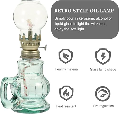 Miniatura 3 de Lámpara de queroseno para interiores, lámpara de aceite de queroseno, luz de aceite única, lámpara de aceite retro, lámpara de aceite de queroseno,