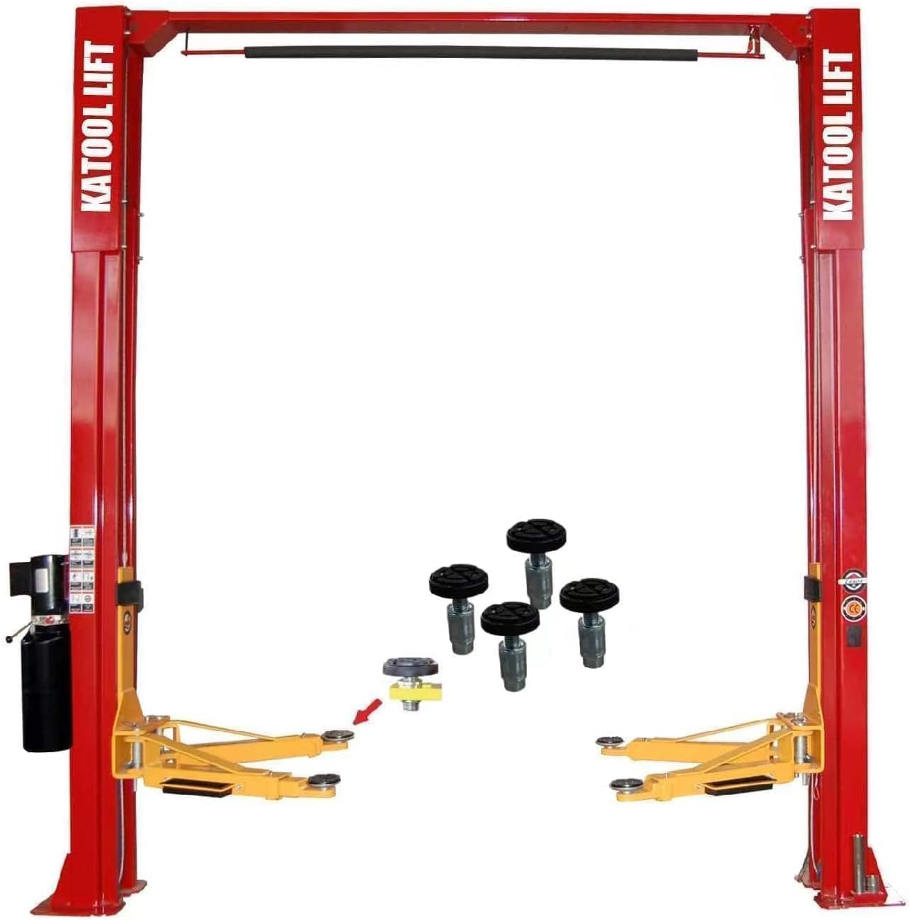 11000lbs KT-M110 Two Post Lift Auto Lift 2 Post Car Lift Truck Clear Floor Hoist CE Certified, 220V/60Hz/1PH