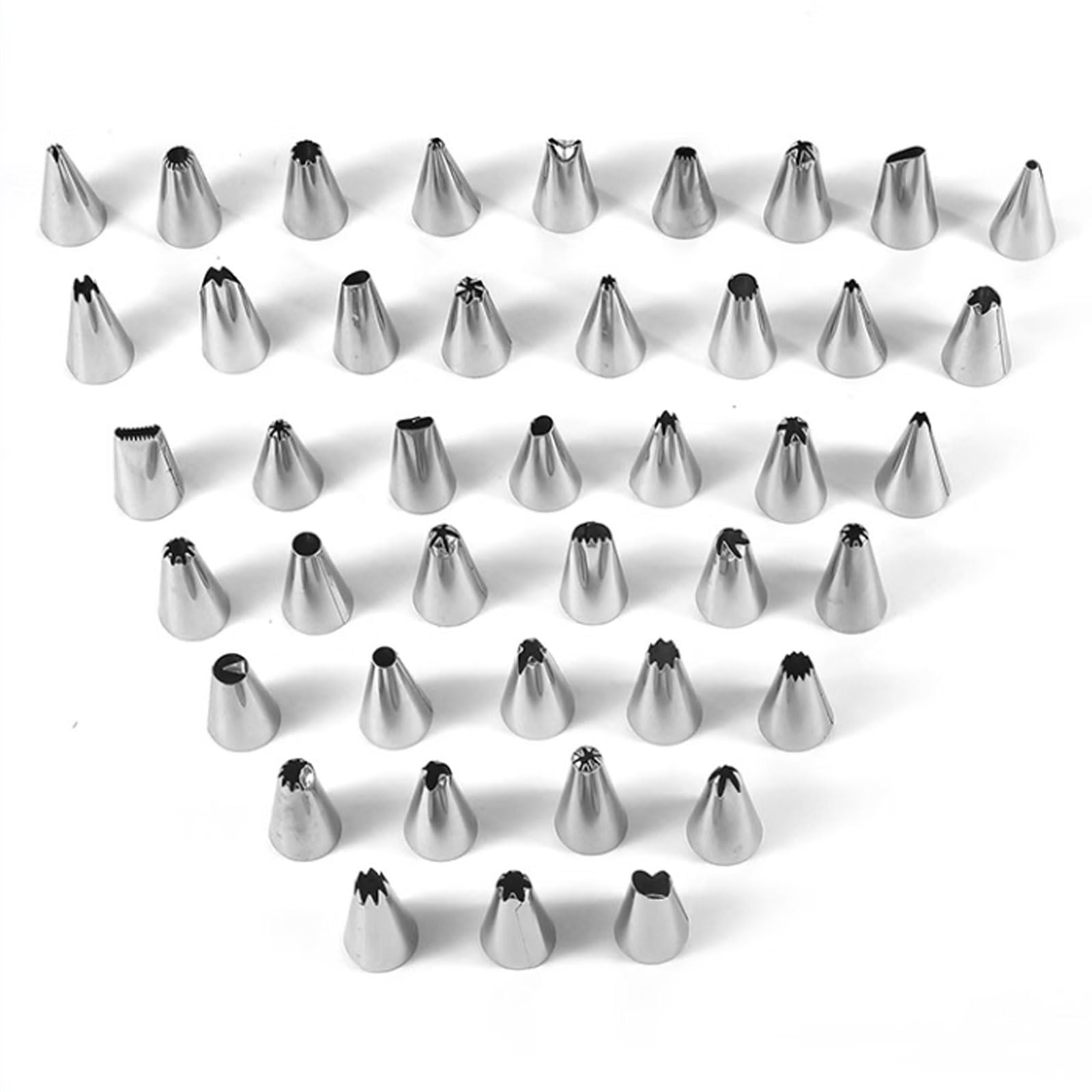 Juego de decoración Pasteles Acero Inoxidable 42 Piezas, moldes for Hornear, Kit Herramientas for Crema Mantequilla y Galletas con Estuche Almacenamiento