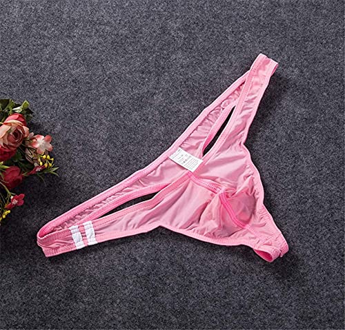 Ice Silk Sexy Mens Bikini Swimwear Elastic Briefs Thongs G-String Underwear3