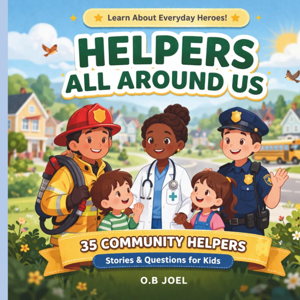 Helpers All Around Us: Fun Stories and Questions About 35 Community Helpers!