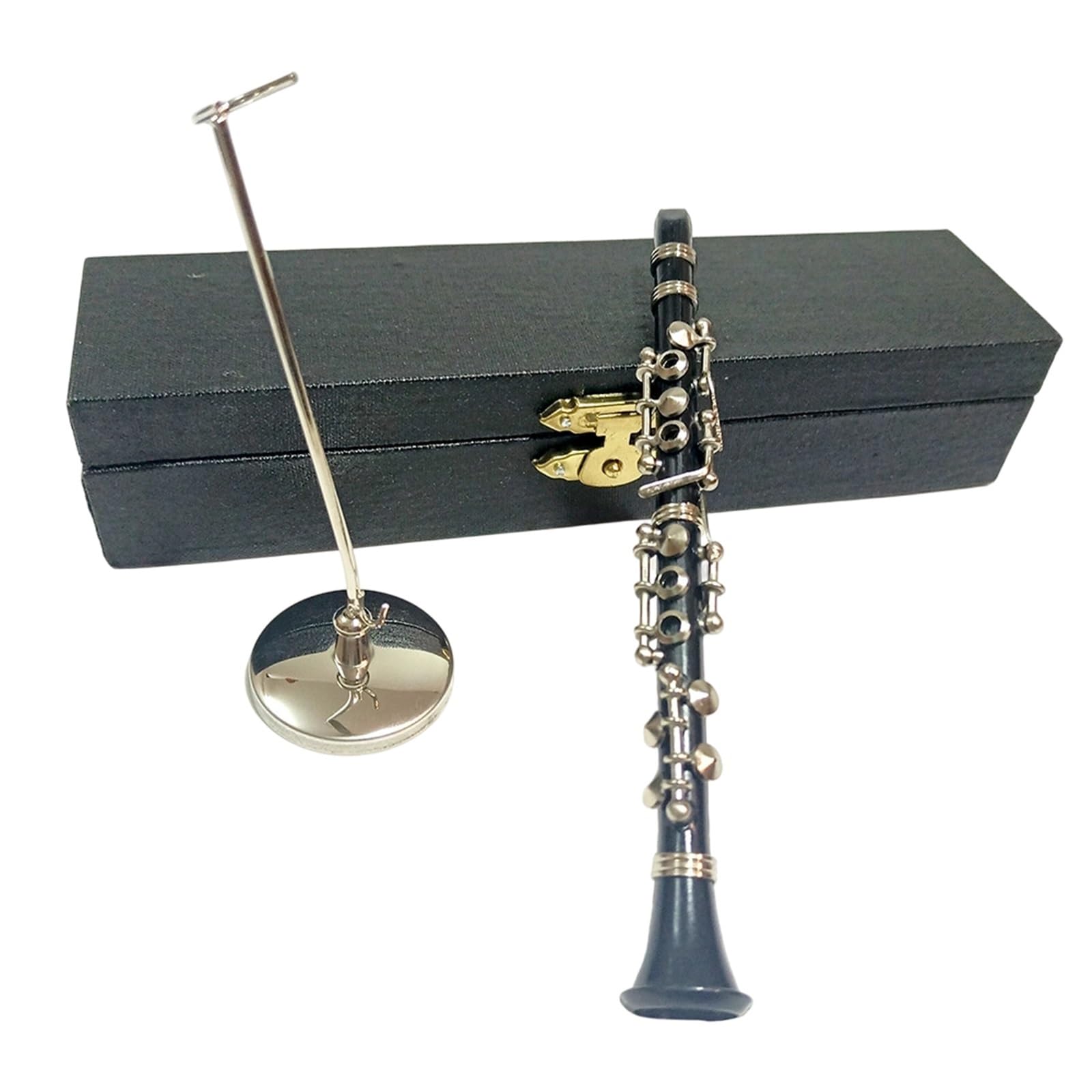 Miniaturowe ozdoby do instrumentów muzycznych Miniaturowy Model Klarnetu Flet Saksofon Ozdoba(15CM-1/6)
