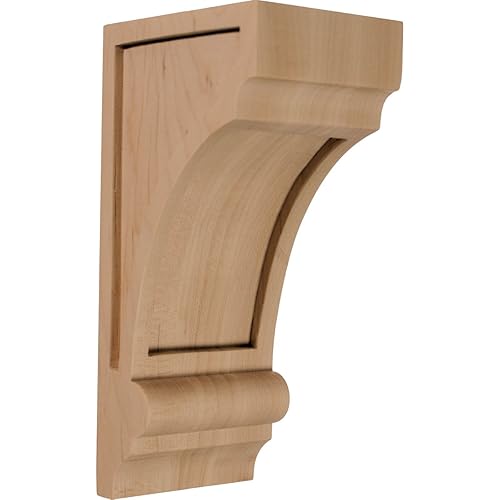 CORW03X04X08DIMA Diane Recessed Wood Corbels, 3 1/4"W x 4"D x