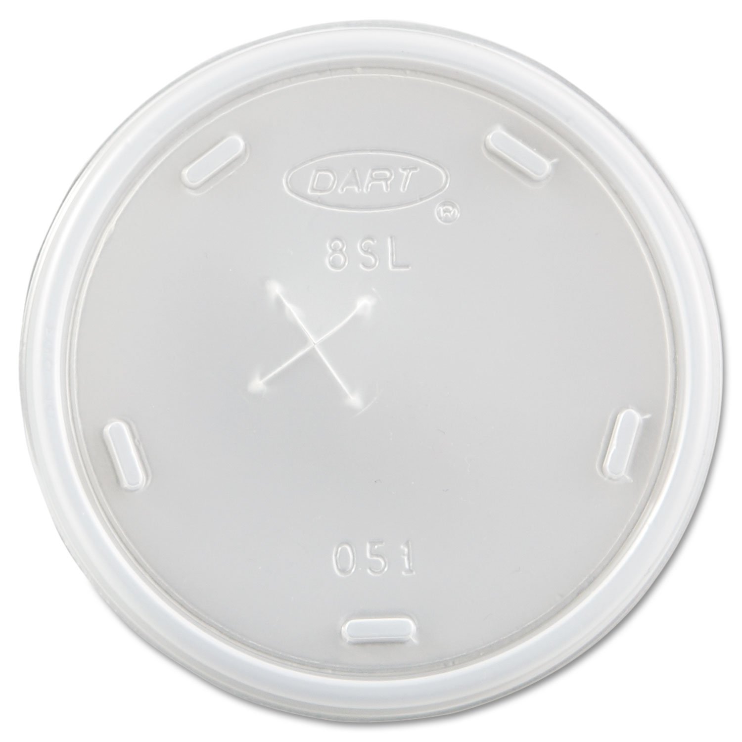 DART 8SL Plastic Cold Cup Lids Fits 8-9oz Cups Translucent 1000/Carton