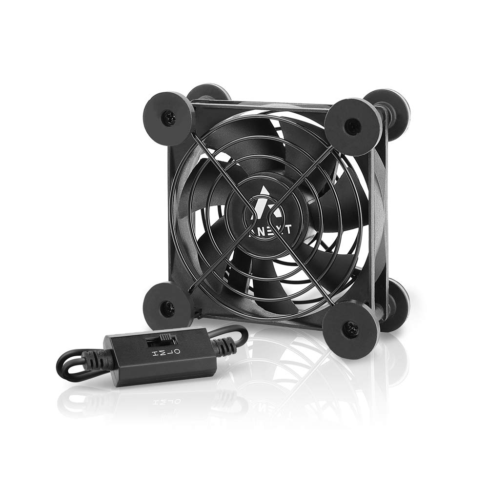 ANEXTUSB Fan, USB Computer Fan, Silent Fan for Receiver DVR Playstation Xbox Computer (80mm,Black)