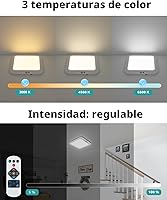Vista 6 de wowatt: lámpara de techo recargable operada por batería, luz de sensor de movimiento para interiores, lámpara de ducha inalámbrica con mando a