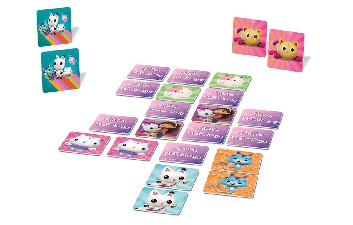Wonder Forge Gabby’s Dollhouse Matching Game | Build Focus and Memory with Gabby, Pandy Paws, and More | Fun and Engaging Activity for Kids Ages 3+