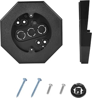 Vinyl Siding Mounting Blocks, Outdoor Light Mounting Block Octagon Siding Mounting Kit with Built-in Electrical Box Light Mount Block Plate for 1/2 inch Lap Double (Black)
