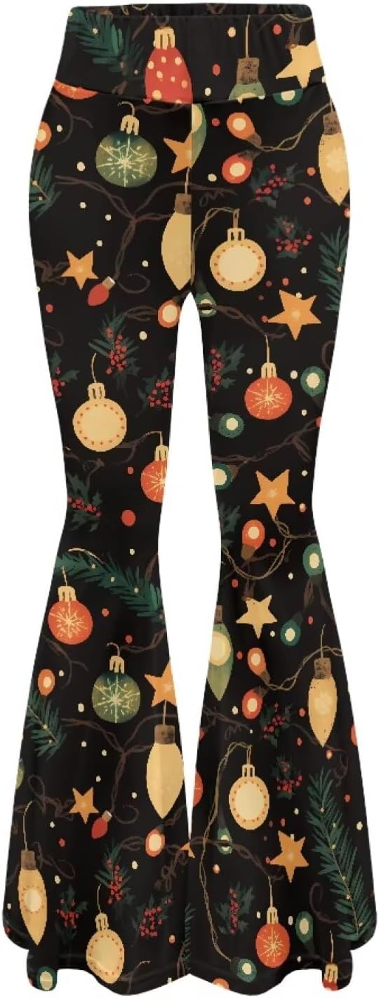Women's Flare Leggings Soft Sexy Yoga Pants Christmas Party Cosplay Outfit