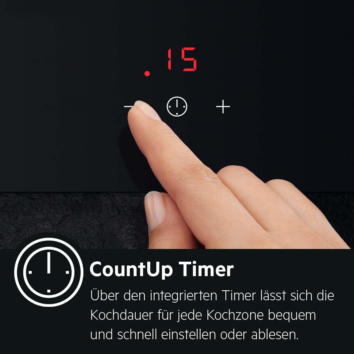 AEG Glaskeramik-Kochfeld Autark 60 cm 4 Kochzonen Aufliegend Bräter- & Mehrkreiskochzone UltraFlatrahmen Edelstahl Timer Kindersicherung TN64RA06XB