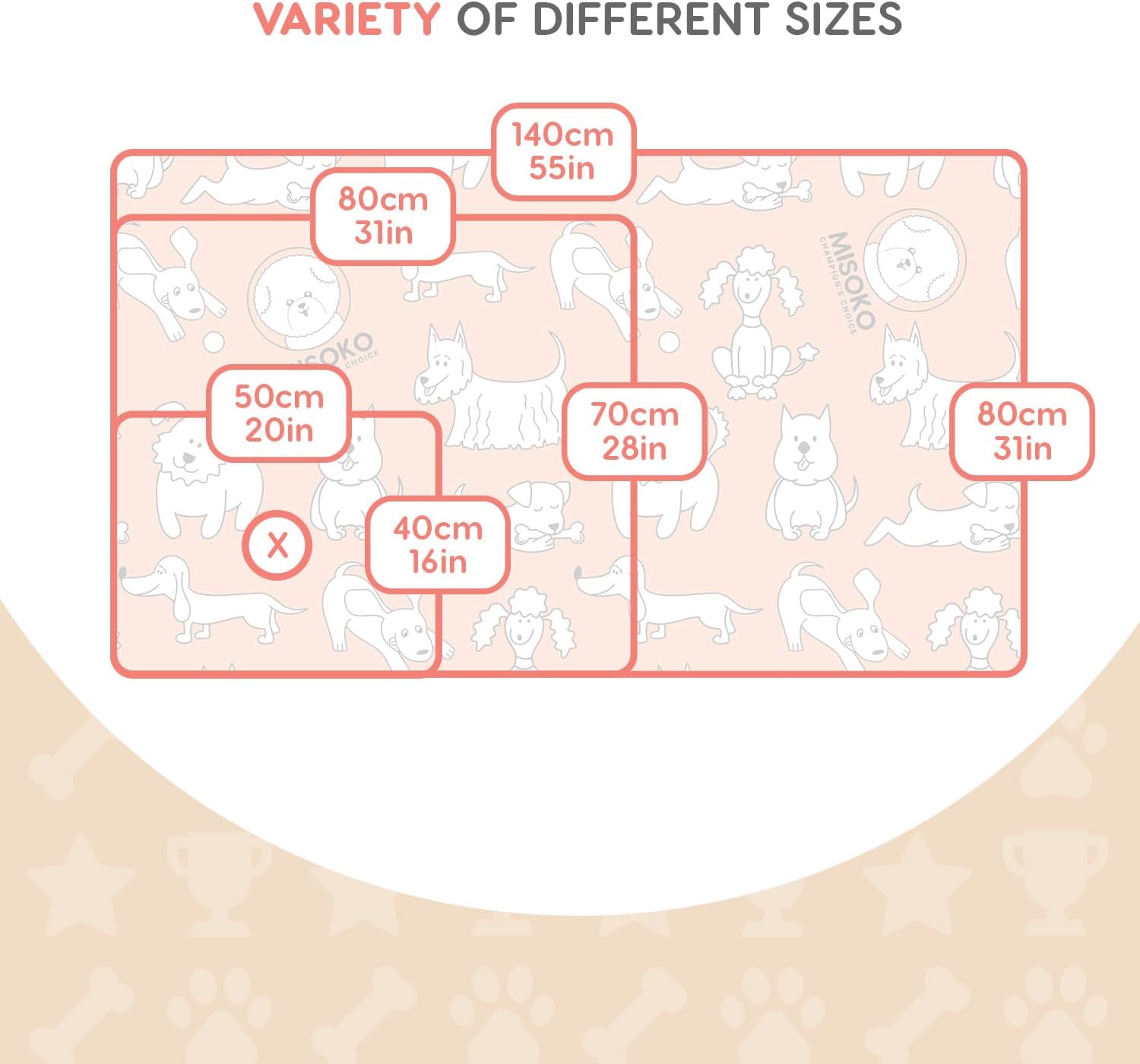 Washable Pee Pads for Dogs - Large Reusable Puppy Pads for Potty Training, Whelping, Crate, Furniture, Anti Slip & Waterproof Pet Mat, 48.5" x 48.5" (Misoko 2pcs Puppies Mint)