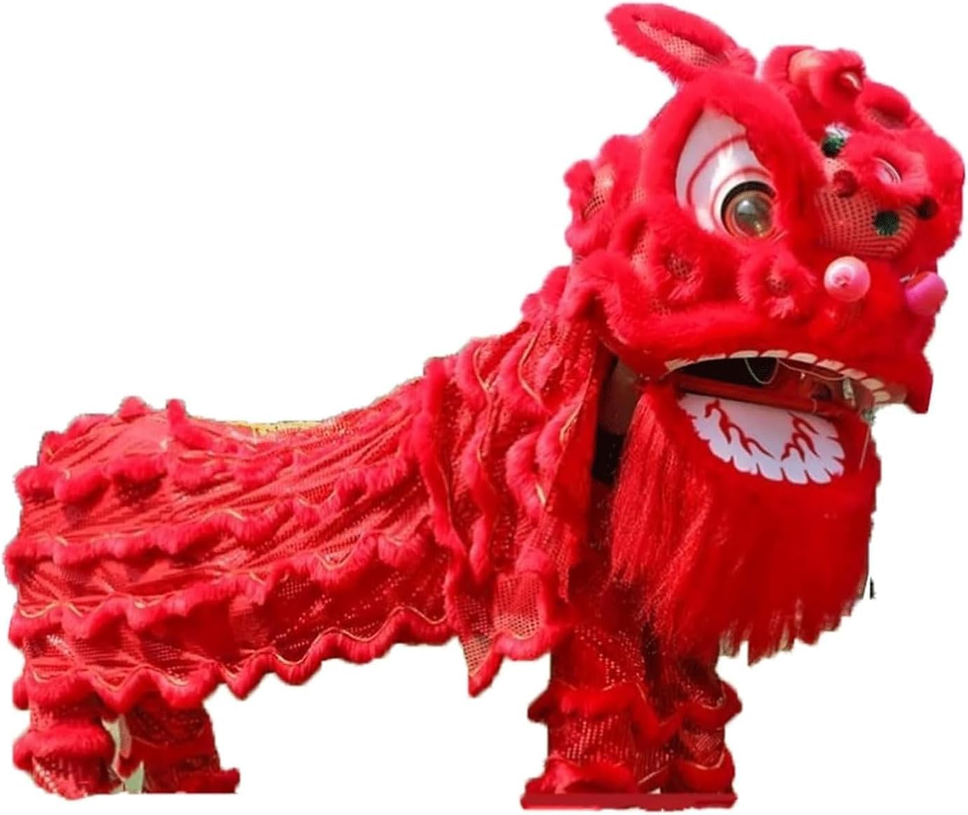 Drago Cinese per Feste Danza del Leone, per Adulti, Festival della Testa, Drago, Arte Popolare per Capodanno, Costume di, Sport all'Aria Aperta Feste Cinesi in Italia(Rot)
