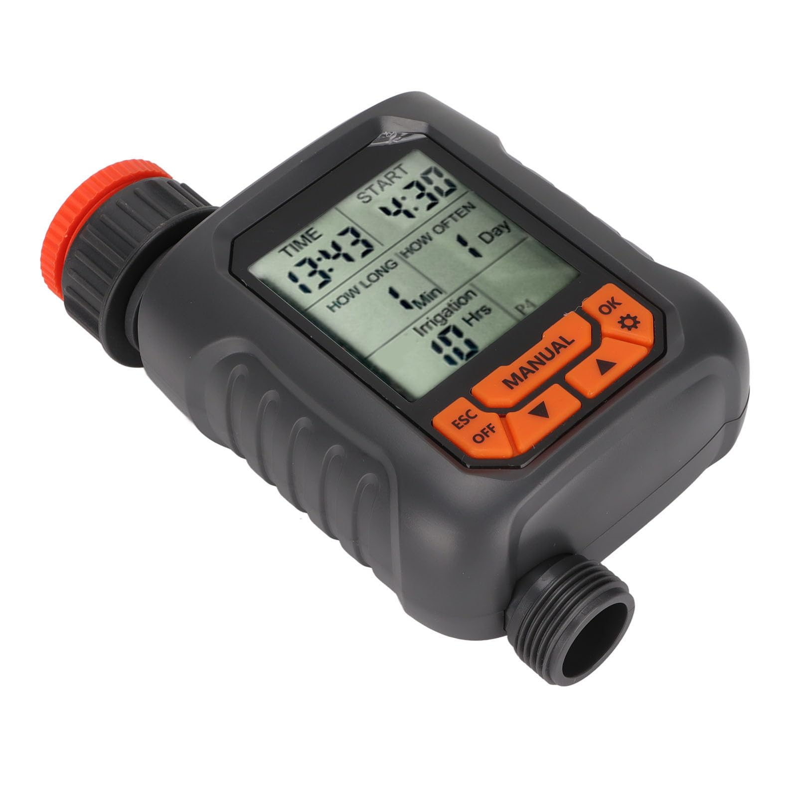 Timer per irrigazione timer irrigatore G3/4 IP65 impermeabile grande schermo LCD controllo digitale dell'irrigazione con adattatore in rame