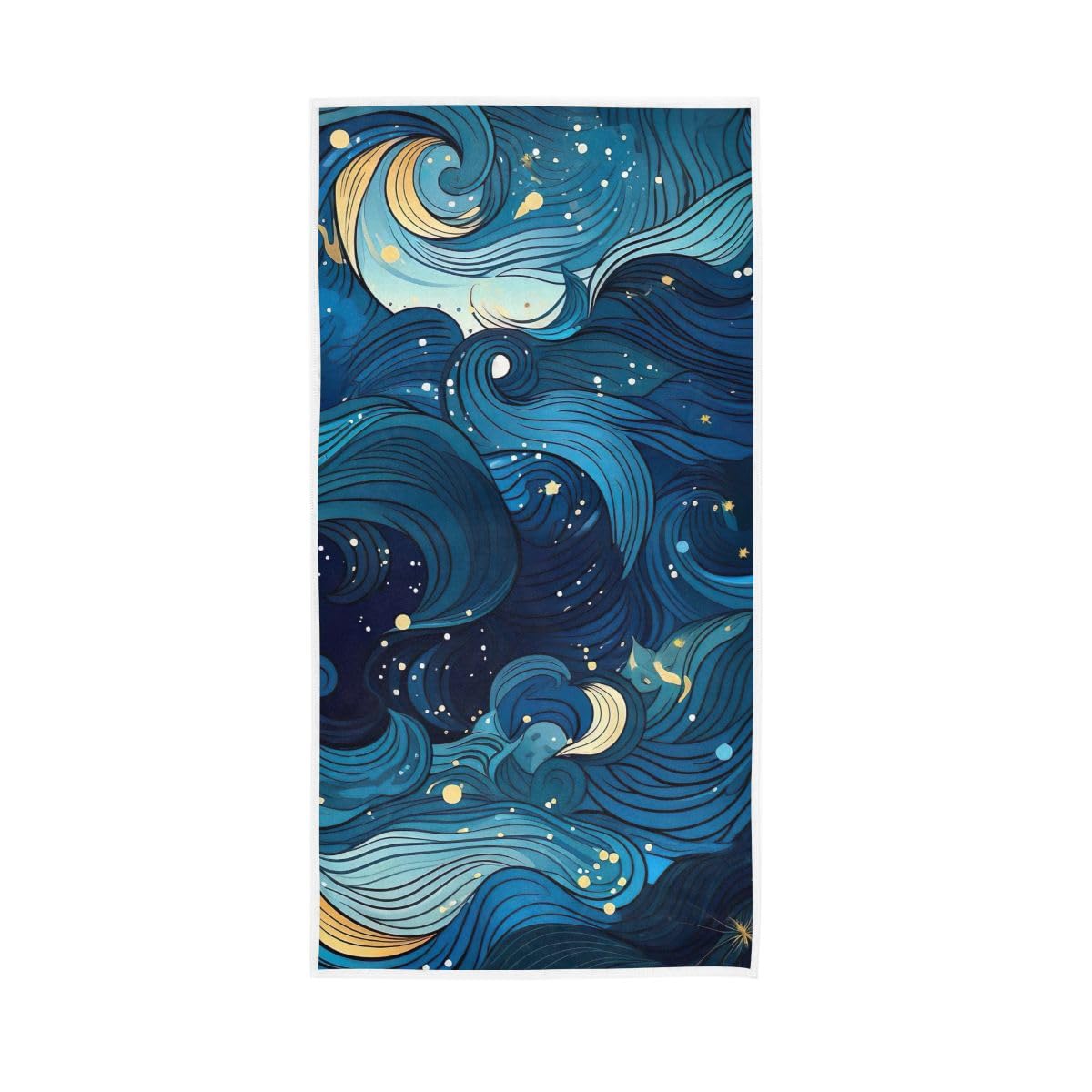 HUYGD Swirling Cosmic Waves Hand Towel, Hand Towels for Bathroom 15 x 30 Inches, Spa Towels
