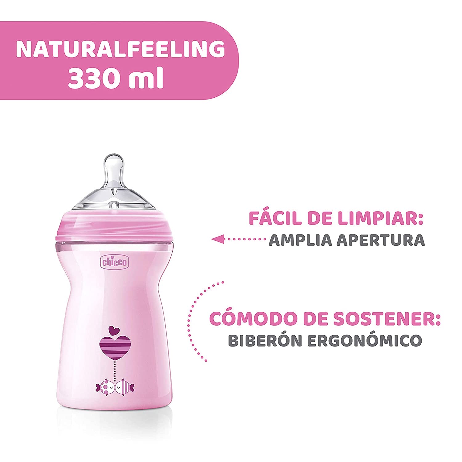 Chicco Natural Feeling 6months + Bimba Bottle 330ml