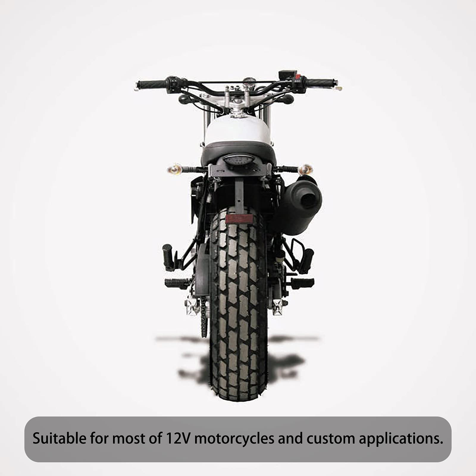 JMTBNO Fanale Posteriore LED Integrato Moto con Indicatore di Direzione Luce Stop Luce Freno Luce Targa Luce Frecce Omologato 12V Universale per Bobber Chopper Cafe Racer Scrambler