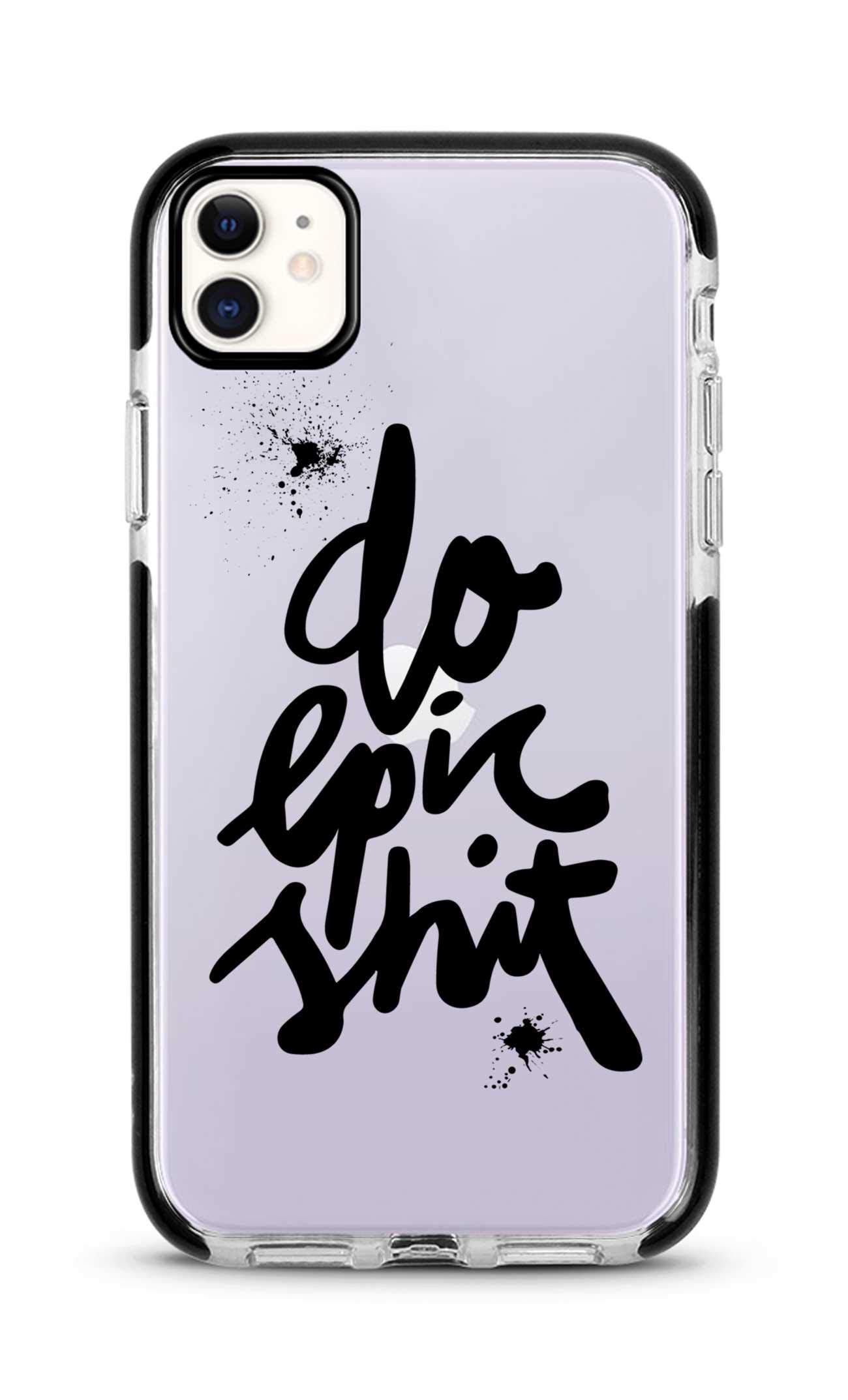 Stylizedd Case Compatible With Apple iPhone 11, Impact Pro Black Slim Cover Drop Proof Military Grade Protection and Transparent Dual Layer Shockproof Bumper Case - Epic