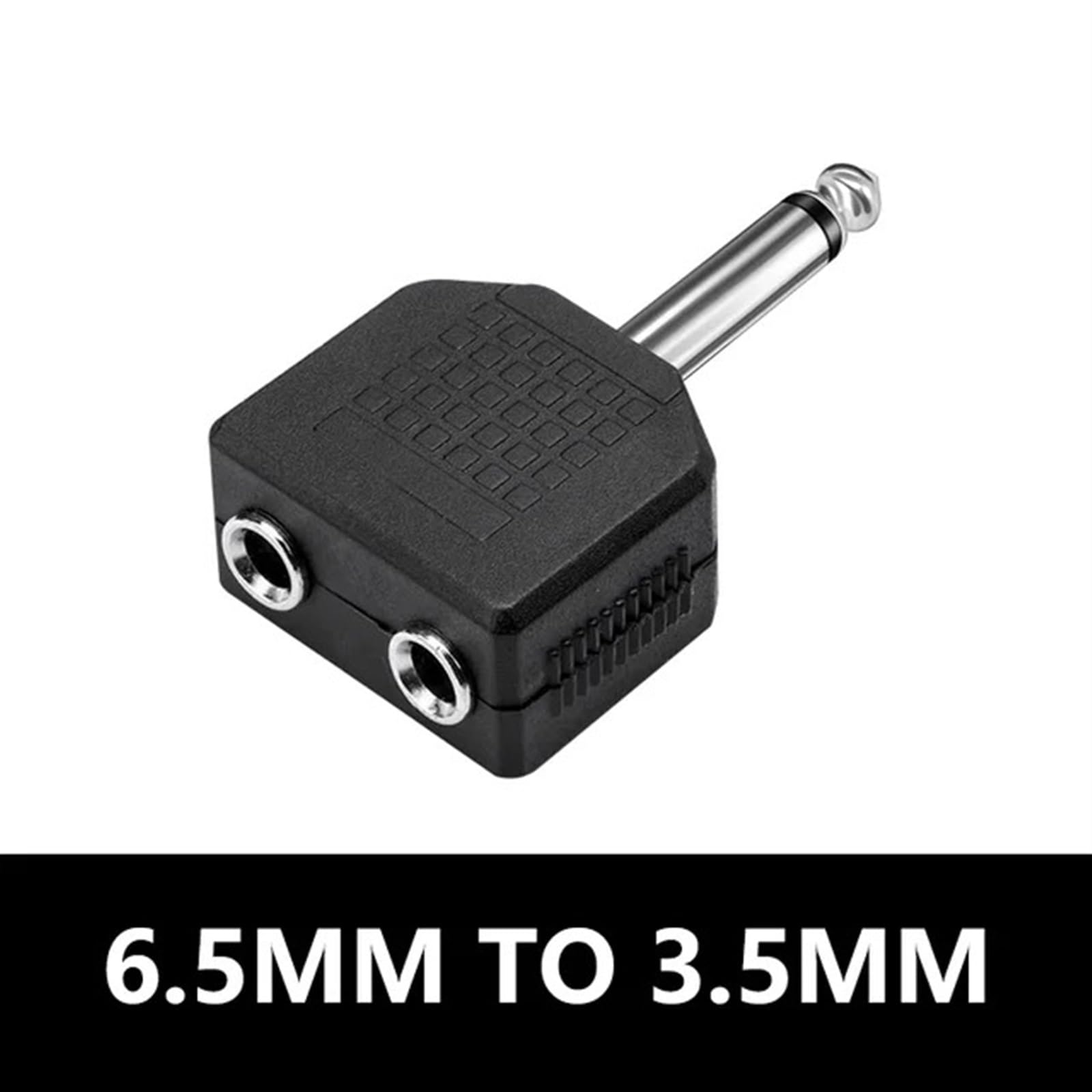 1/4" męski na żeński adapter z gniazdem audio 6,35 mm i 6,5 mm mono jack na żeńskie podwójne gniazdo słuchawkowe i mikrofon, konwerter rozdzielacza do Y.(5 szt.)