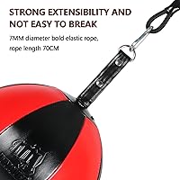 Vista 5 de InnoLife Kit de saco de boxeo de doble extremo con bola de perforación, kit de reacción de velocidad con cordones elásticos, perfecto