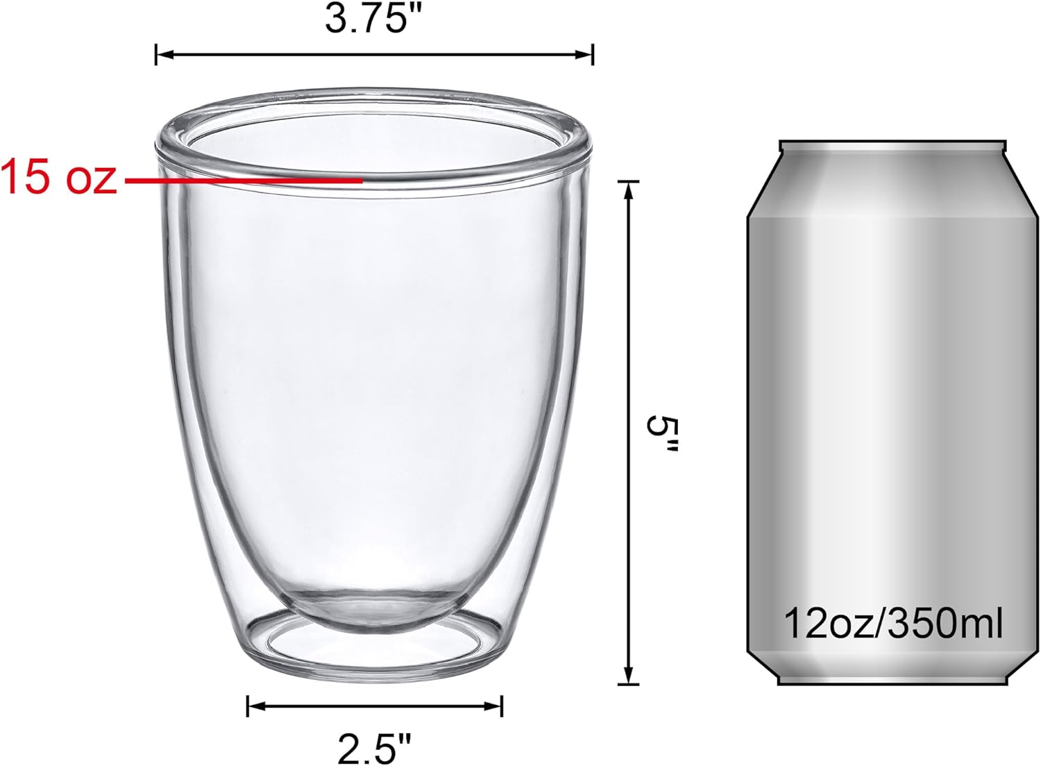 Amazing Abby - Andes - 14-Ounce Insulated Plastic Tumblers (Set of 4), Double-Wall Plastic Drinking Glasses, All-Clear Reusable Plastic Cups, BPA-Free, Shatter-Proof, Dishwasher-Safe - Image 4