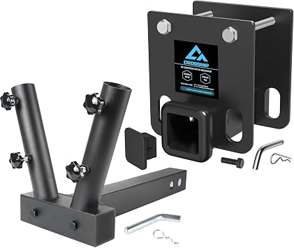 RV Bumper 2-Inch Hitch Receiver - Fits 4-Inch Beam & 3500 LBS Capacity - Helps RV Connect Hitch Mount Flagpole Holder