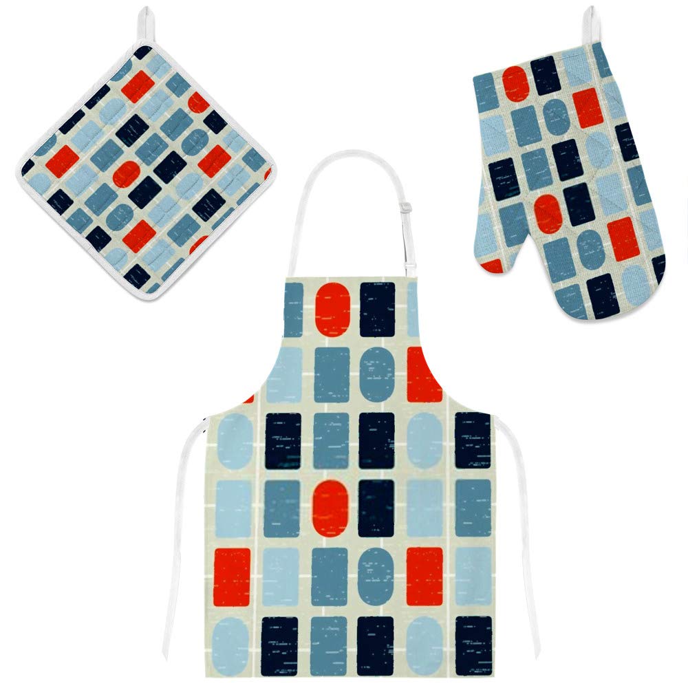 Tablier de cuisine pastel et gants isolants pour cuisiner en famille
