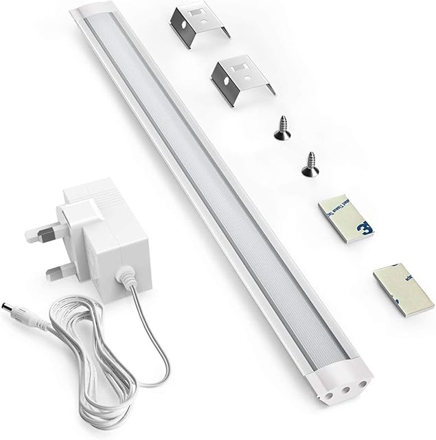 MYPLUS Under Cabinet Lights, Kitchen Lights with 33 LEDs and Touch Activated, Plug in LED Lighting for Kitchen Counter, Cupboard, Shelf, Closet