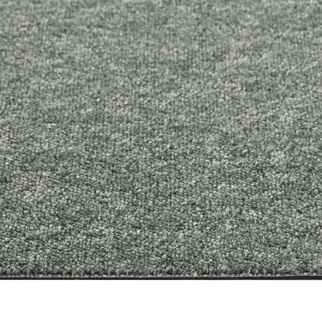 vidaXL 20x Teppichfliesen Selbstliegend Bodenbelag Teppichboden Teppich Fliese Fliesen Schutzmatten Matten Teppichplatten 5m² 50x50cm Grün