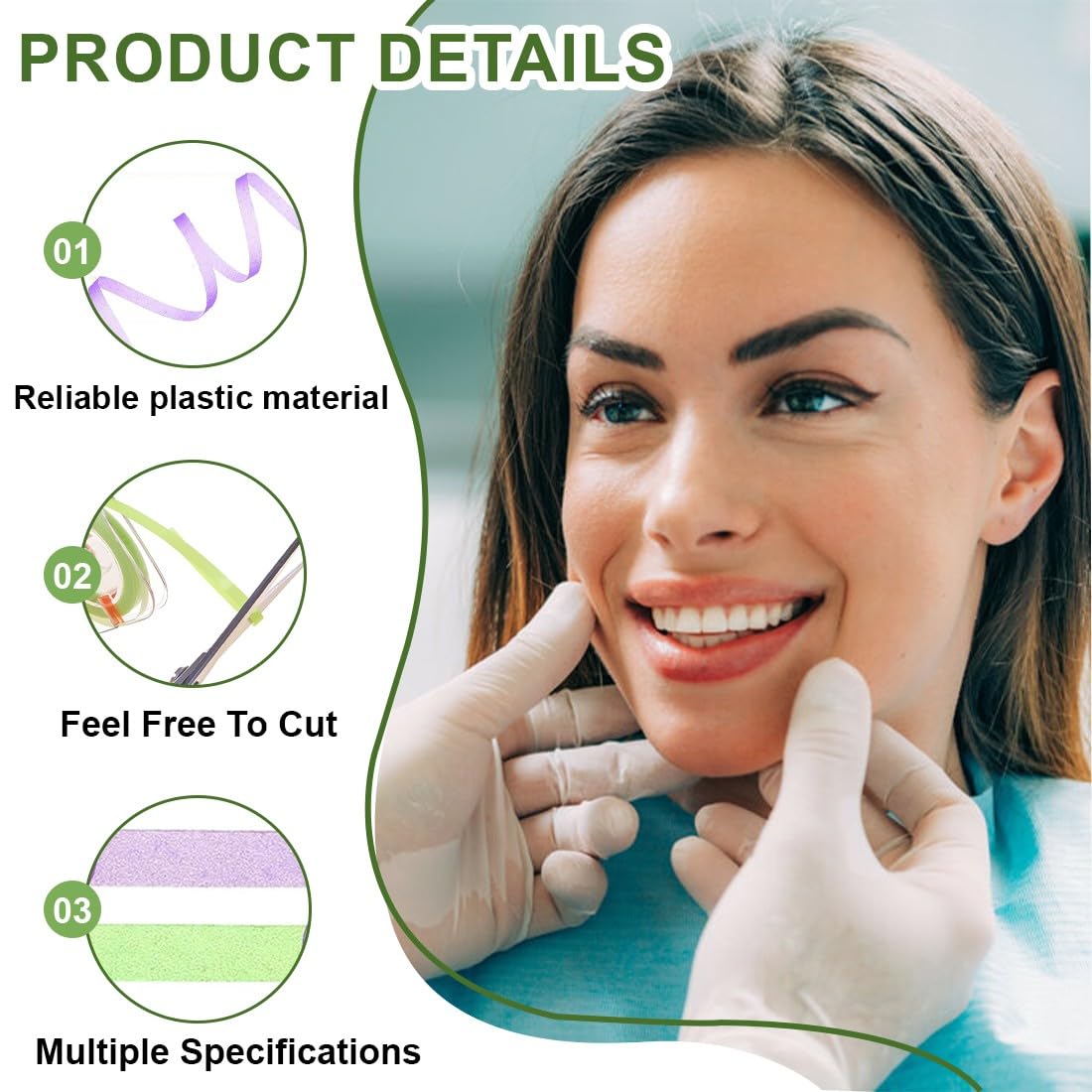 Caja De Tiras De Pulido Dental 6 Metros Pulidor De Dientes De Doble Cara Papel De Lija Dental 30μ